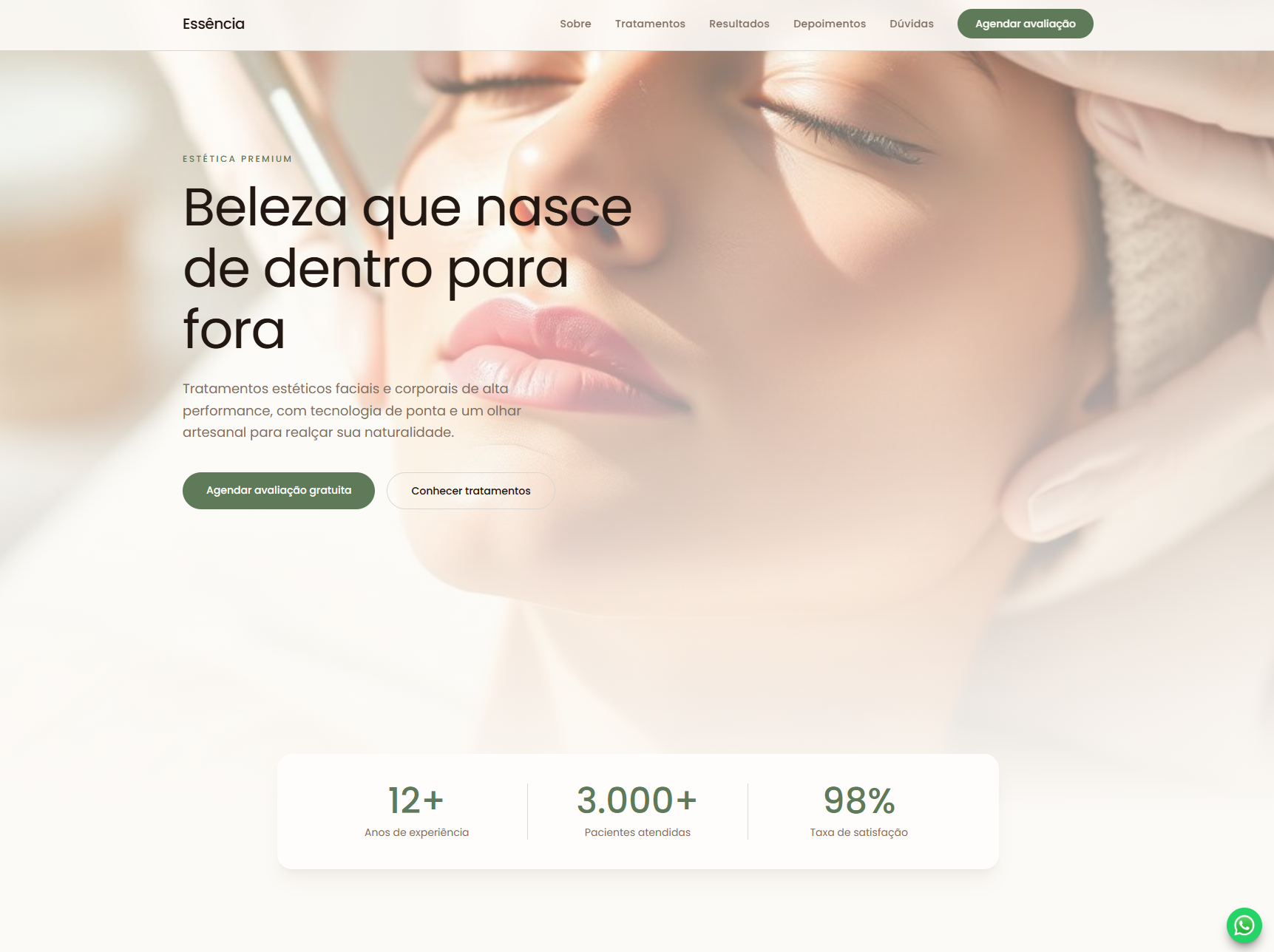 Preview do projeto Estética